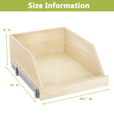 Lovmor Beveled Pull-Out Cabinet Drawer – Tall Solid Wood Slide-Out Organizer for Pantry & Kitchen