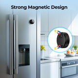 ALLBEAN Magnetic Kitchen Timer with Rotating Dial, Loud Alarm & Large LED Display – Black