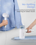 Beautural White Foldable Portable Garment Steamer 1000W Handheld Travel Steam Iron with Leak-Proof Multi-Angle System