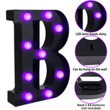 Halloween “BOO” LED Marquee Letters – Black Shell with Purple Glow, 3-Pack Spooky Light-Up Signs for Indoor & Outdoor Décor