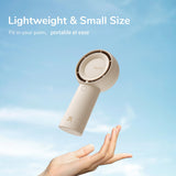 JISULIFE Turbo Portable Handheld Fan – 5 Speed Rechargeable Mini Cooling Fan with 4000mAh Battery
