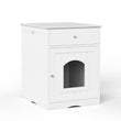 Wooden Pet House Cat Litter Box Enclosure Side Table Nightstand