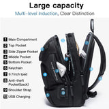 BANGE Waterproof Sling Bag with USB Charging Port – Lightweight Crossbody Chest Backpack for Men (Black)
