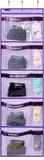 Purple Monday-Friday Kids Hanging Clothes Organizer