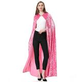 Princess Pink Velvet Hooded Cape – Full-Length Soft Cloak for Halloween, Cosplay & Renaissance Events 🎀✨