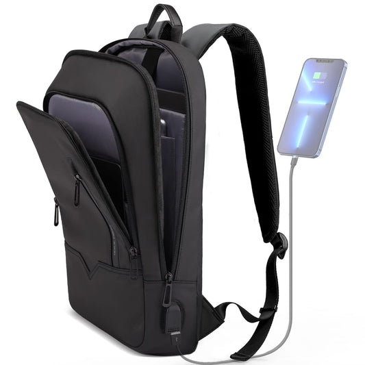 Slim Anti-Theft Business Laptop Backpack with USB Charging Port – Lightweight 15.6″ Work & Travel Backpack