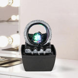 LED Rolling Ball Tabletop Water Fountain – Adjustable 3-Level Indoor Zen Decor (Painted Resin)