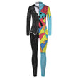 Kids Multicolor 3D Skeleton Bodysuit – Stretchy Halloween Jumpsuit for Boys & Girls 💀🌈