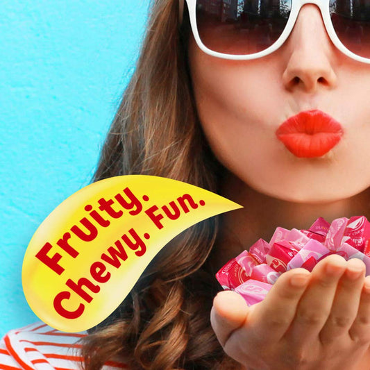 STARBURST FaveREDS Fruit Chews – 50 oz Resealable Party Bag (Strawberry, Fruit Punch, Watermelon & Cherry)