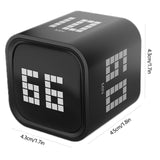 Rotating Focus Timer with Flip Control, True Pomodoro Presets & Custom Countdown, Silent Vibration Desk Timer for Work, Study & Kitchen – Black