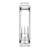 Household Essentials Glidez 2-Tier Pull-Out Cookware Organizer – Chrome Slide-Out Rack with Dual Storage Levels