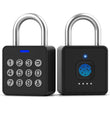 Smart Fingerprint & Passcode Padlock with App Control, USB-C Rechargeable Waterproof Security Lock for Gym, Luggage & Storage