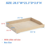 Lovmor Extra-Wide Single Pull-Out Cabinet Organizer with Soft-Close – Solid Wood Base Shelf Storage