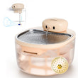 Apricot Pink Cordless Pet Water Fountain 3L – Pump-Free Vacuum System with Sensor & Timer Modes