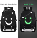 Glow Anime School Backpack with USB Port and Lock