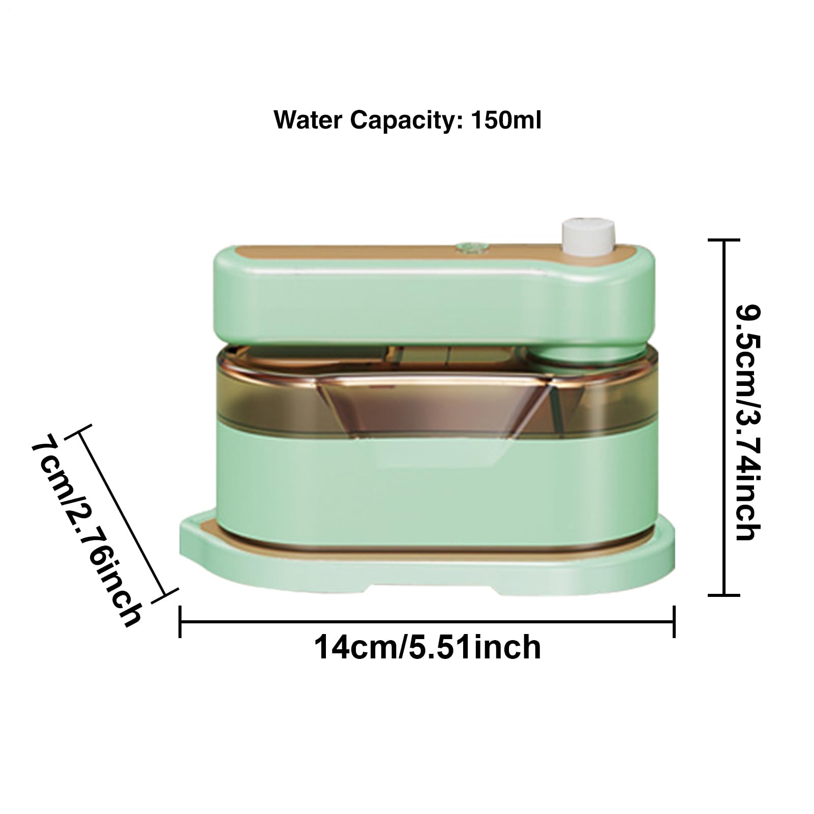 Portable Handheld Garment Steamer with Swivel Handle Fast Heat Compact Wrinkle Remover for Travel & Home