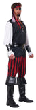 Cutthroat Pirate Costume for Adults – Black, Red & White 6-Piece Halloween Outfit Set