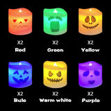 Halloween Flameless LED Candles – 12 Pack Color-Changing Lights with Remote Control for Spooky Home Decor