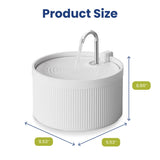 Luxury White Ceramic Cat Water Fountain with Faucet Spout – Ultra Quiet 5-Layer Filtration System