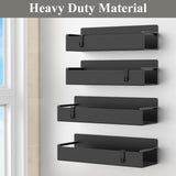 Magnetic Spice Rack Organizer – 4-Pack Heavy-Duty Fridge & Oven Storage (Black)