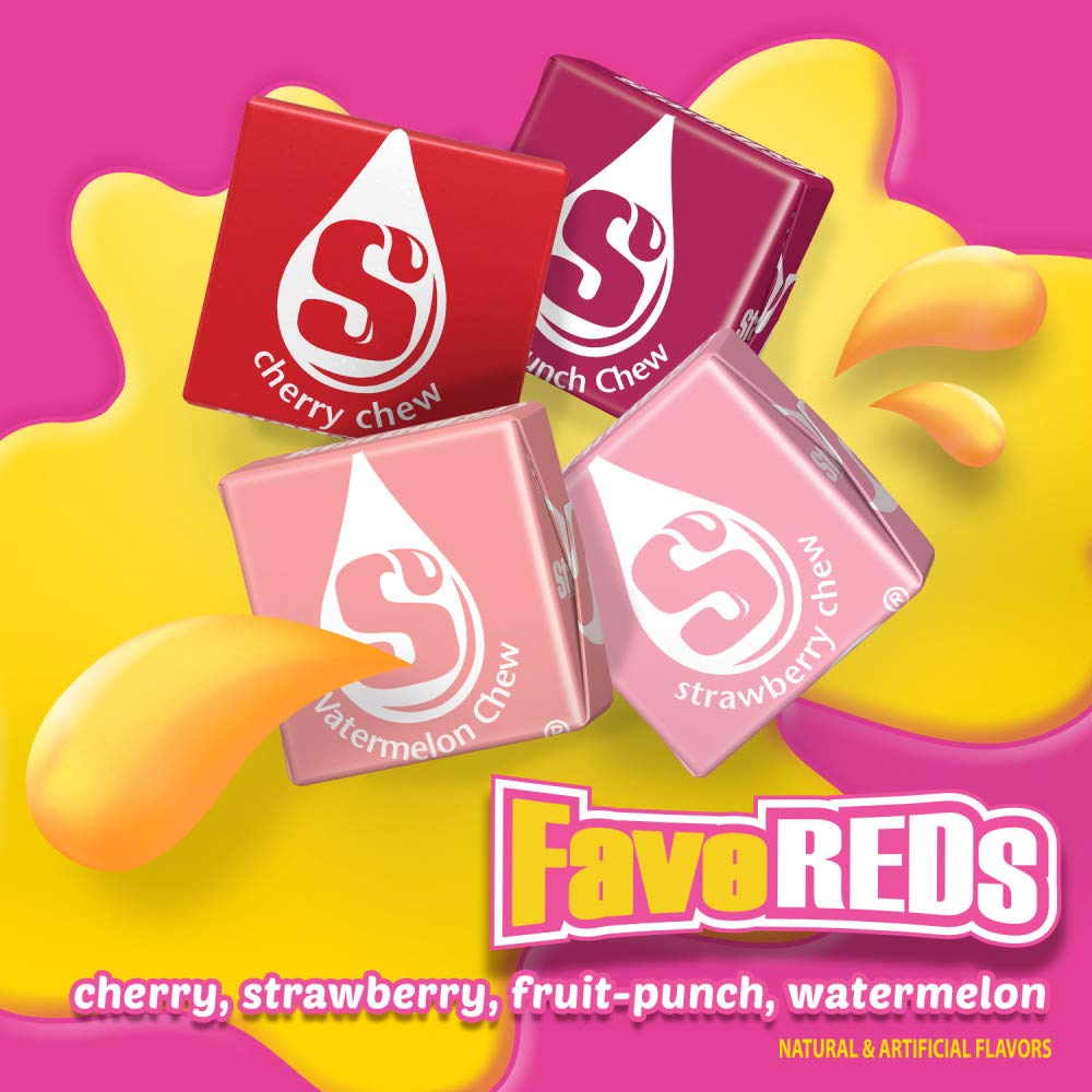 STARBURST FaveREDS Fruit Chews – 50 oz Resealable Party Bag (Strawberry, Fruit Punch, Watermelon & Cherry)
