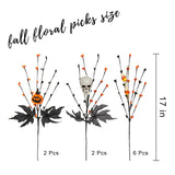 Halloween Black Maple & Candy Stem Branch Set – 10 Pack (17-Inch Spooky Mix)