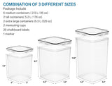 10-Piece Airtight Pantry Storage Containers Set – BPA-Free Stackable Dry Food Canisters with Labels & Measuring Cups (Black)