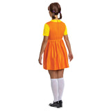 Squid Game Young-Hee Doll Costume for Adults – Official Deluxe Dress, Wig & Socks Set
