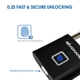 Rechargeable Fingerprint Smart Padlock, Keyless Biometric Security Lock with USB Charging for Gym, Luggage, Bike & Storage