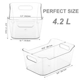 12-Pack Clear Storage Organizer Bins with Handles – Large BPA-Free Pantry & Home Organization Containers