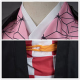 Pink Kimono Cosplay Outfit Set – Anime-Inspired Halloween Costume for Women 🎀✨