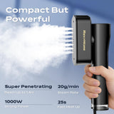 Compact 2-in-1 Handheld Garment Steamer Iron 1000W Fast Heat Portable Wrinkle Remover with Rotating Head