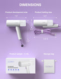 White Compact Foldable Handheld Garment Steamer 1000W Portable Travel Steam Iron with Ceramic Soleplate