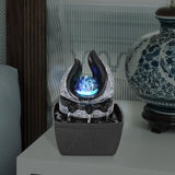 Artistic LED Crystal Ball Tabletop Fountain – 3-Level Adjustable Indoor Water Feature (Painted Finish)