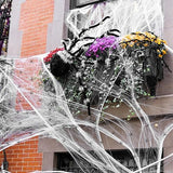 1400 Sqft Halloween Spider Web – Ultra Stretchy Polyester Cobweb for Indoor & Outdoor Decorations