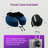 Memory Foam Travel Neck Pillow – Ergonomic Airplane & Car Head Support Pillow with Washable Cover