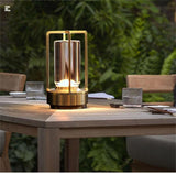 Portable Rechargeable Cordless LED Table Lamp Touch Dimmable Metal Ambient Desk Light for Indoor Outdoor Use