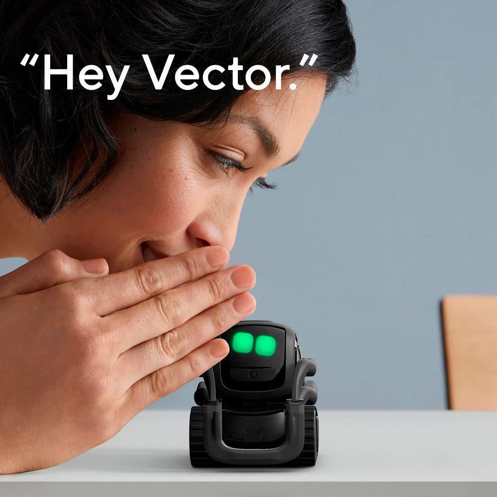 Vector AI Smart Home Robot with ChatGPT Integration & Alexa – Autonomous Companion (Black Edition)