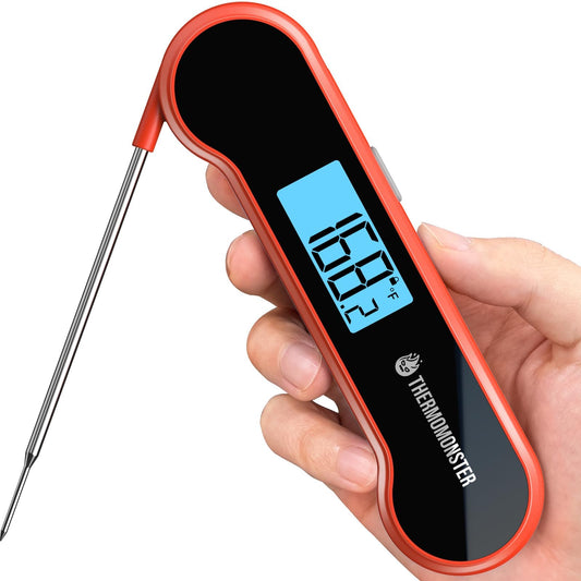 Ultra-Fast Instant Read Meat Thermometer – Waterproof Digital Food Thermometer with Auto-Flip Display