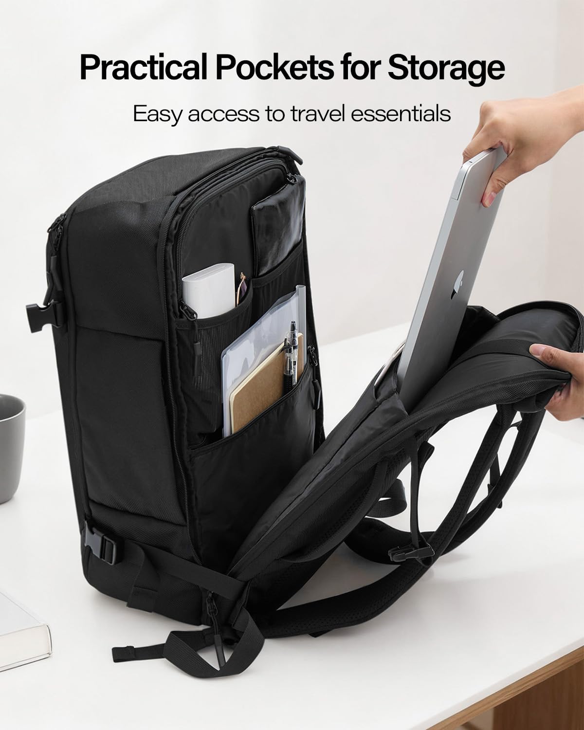 Gherson 40L TSA-Friendly Travel Laptop Backpack – Carry-On Business Weekender for 17.3” Laptops