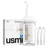 Portable Water Flosser for Teeth Cleaning – Cordless Dental Oral Irrigator with 4 Modes, Long Battery Life & IPX7 Waterproof Design (White)