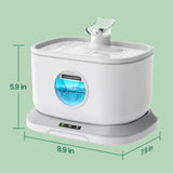 Petlipo Wireless Cat Water Fountain 2.6L with Radar Sensor, Cordless Charging Dock & 7-Layer Filtration System – White