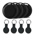 Apple Find My Bluetooth Tracker Tag 4 Pack, Waterproof IP67 Smart Item Locator with Replaceable Battery and Anti-Loss Alert