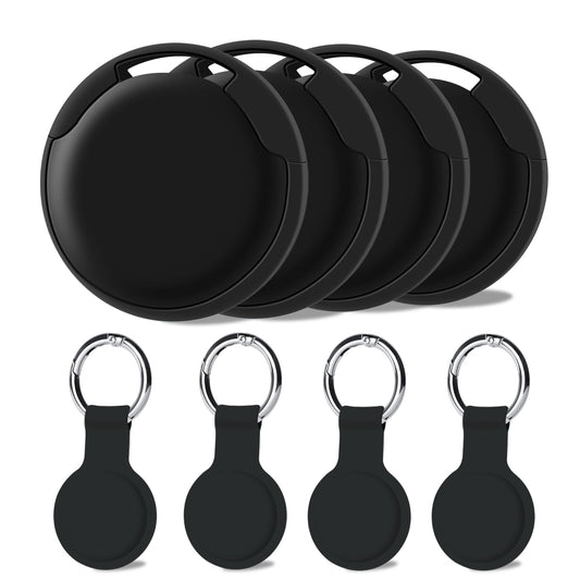 Apple Find My Bluetooth Tracker Tag 4 Pack, Waterproof IP67 Smart Item Locator with Replaceable Battery and Anti-Loss Alert