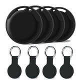 Apple Find My Bluetooth Tracker Tag 4 Pack, Waterproof IP67 Smart Item Locator with Replaceable Battery and Anti-Loss Alert