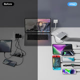 65W 8-Port USB Charging Station – GaN III Fast Charger with 4 USB-C & 4 USB-A Ports
