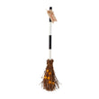 Boo Light Up Broom Decor – 33" LED Halloween Broomstick with “BOO” Canvas Tag & Black-White Striped Design