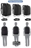 MATEIN 40–45L Expandable Carry-On Travel Backpack with Convertible Carry – Airline Approved – Black
