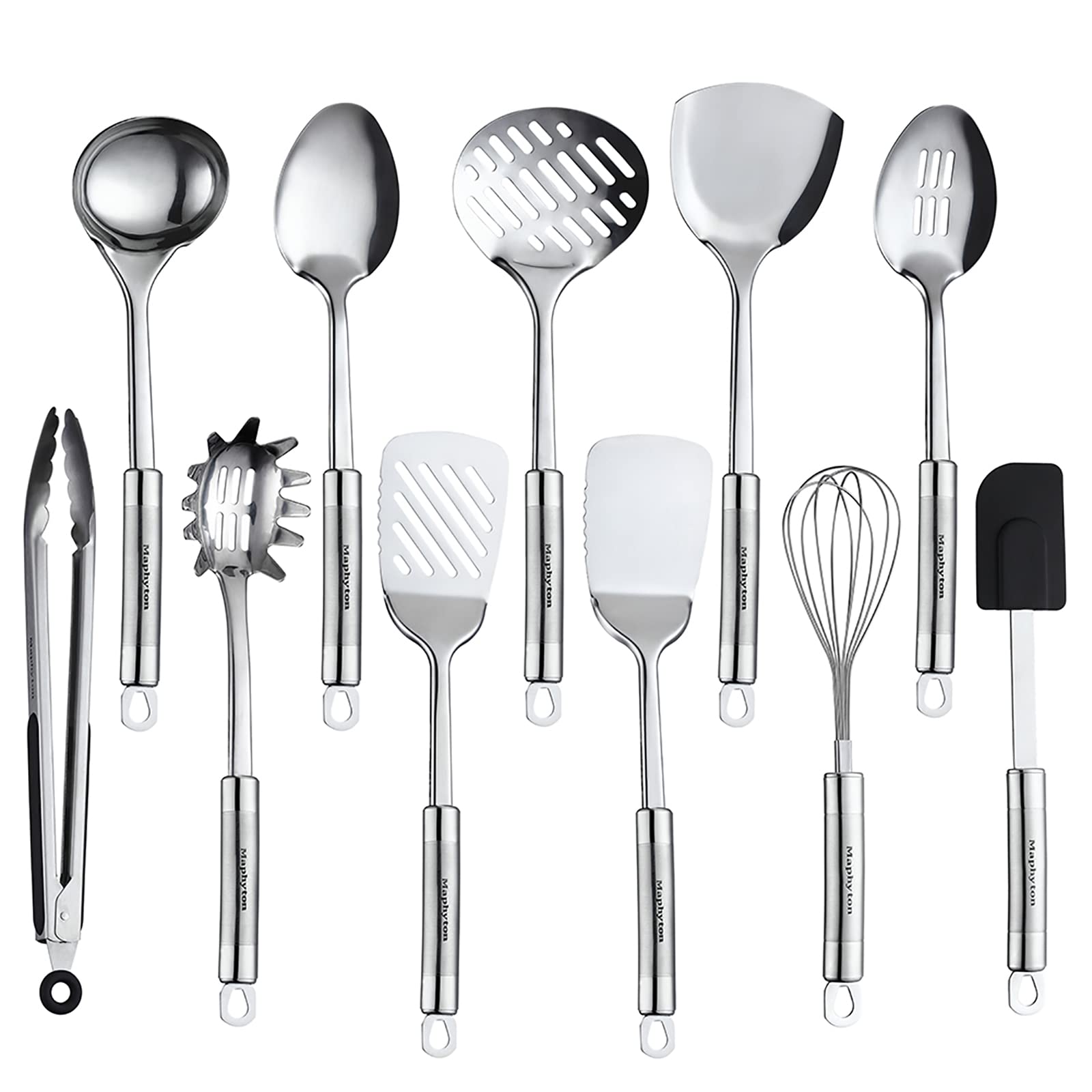 Stainless Steel Kitchen Utensil Set with 12 Cooking Tools & Storage Gift Box
