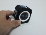 Rotating Visual Pomodoro Timer Cube with LED Ring, Memory Preset & Detachable Silicone Cover, Rechargeable Flip Countdown for Study, Work & Kitchen – Black